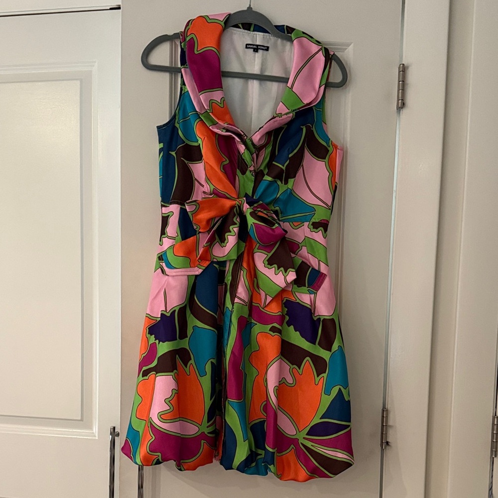 Samuel Dong Colorful Floral Mini Dress